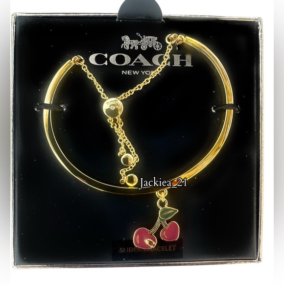 COACH Heart Cherry Slider Bracelet - Picture 2 of 3